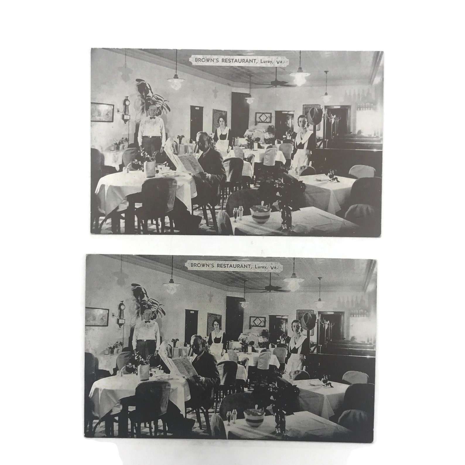 Vintage 1940s Black and White Postcards Brown's Etsy