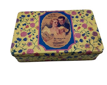 Gales Chocolates Tin Hinged Lid Candy Box Victorian Lady Shabby
