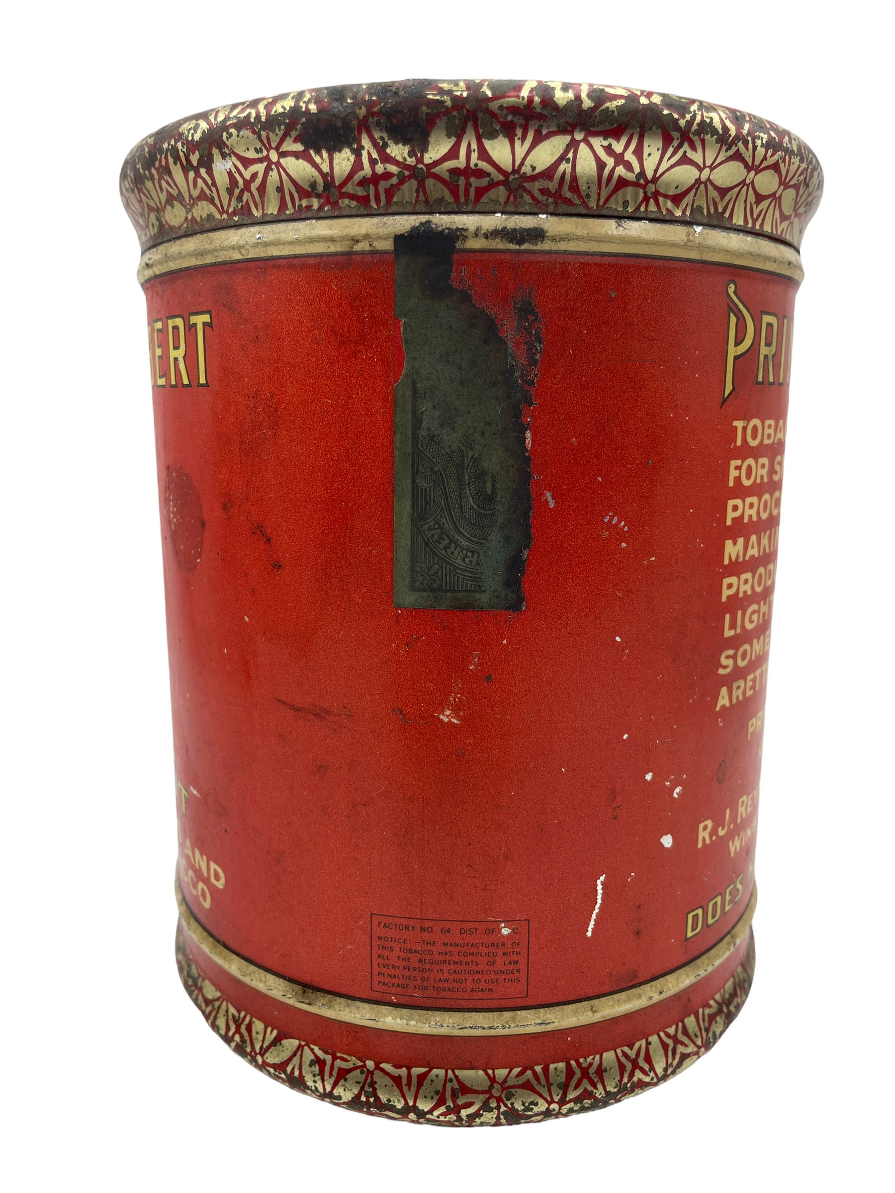 Buy Vintage Prince Albert Tobacco Tin: Rustic Tobacciana Storage Online in  India
