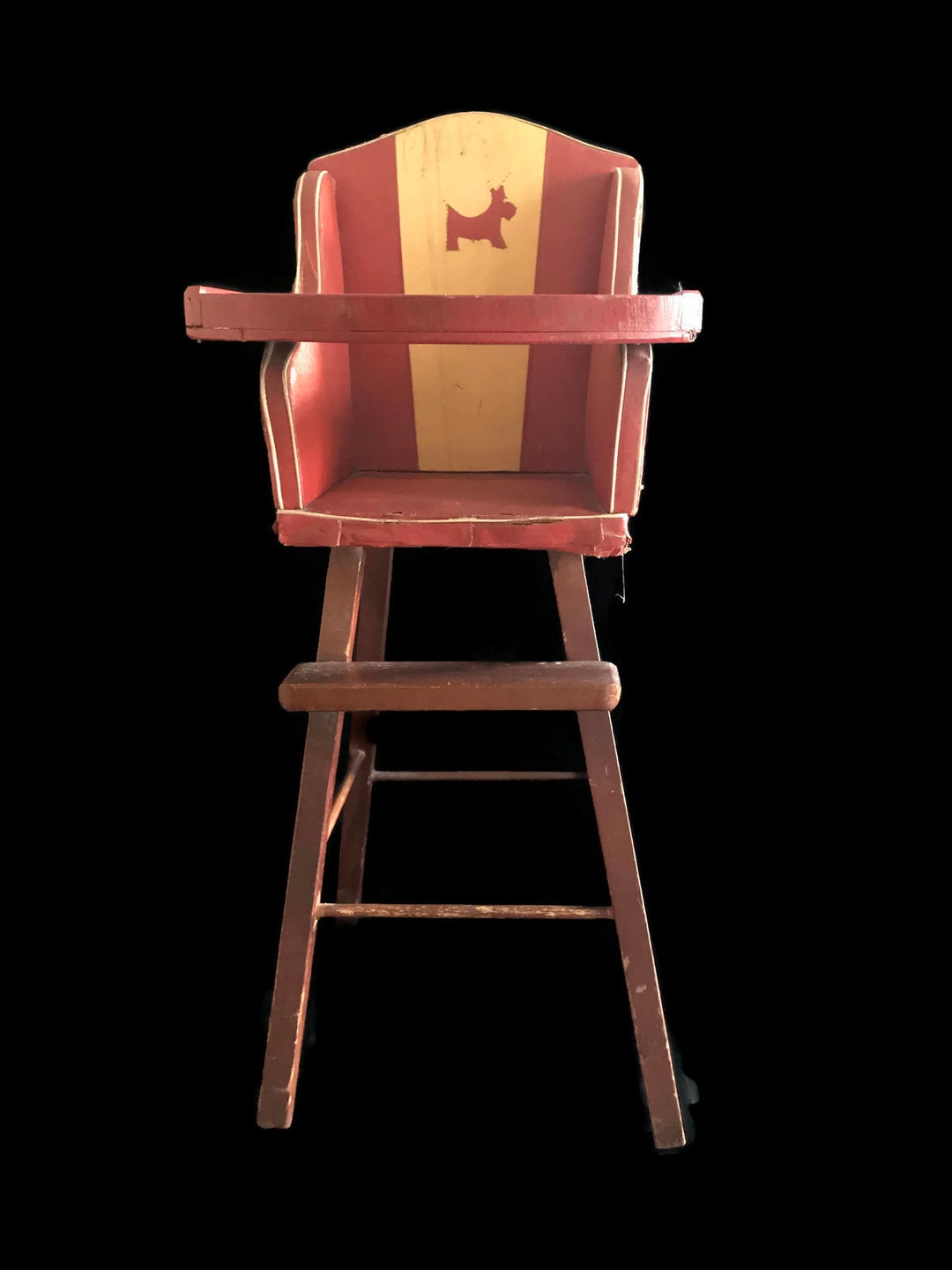 Antique Doll High Chair 1930s Doll Furniture Vintage Wood Etsy