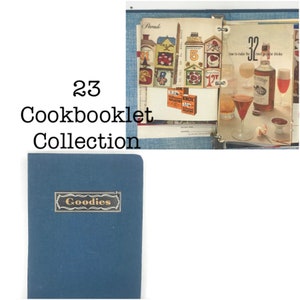 Vintage Cookbook Collection, Cookbooklets in a Ring Binder, 1950s-1960s, Product Advertising Cook Books, Product Manuals, Recipe Books