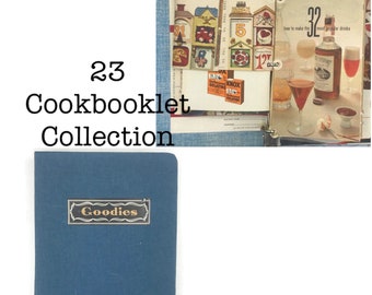 Vintage Cookbook Collection, Cookbooklets in a Ring Binder, 1950s-1960s, Product Advertising Cook Books, Product Manuals, Recipe Books