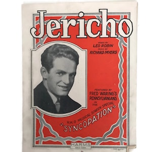 Vintage &quot;Jericho&quot; Sheet Music: 1920s Piano Score, Craft Supplies