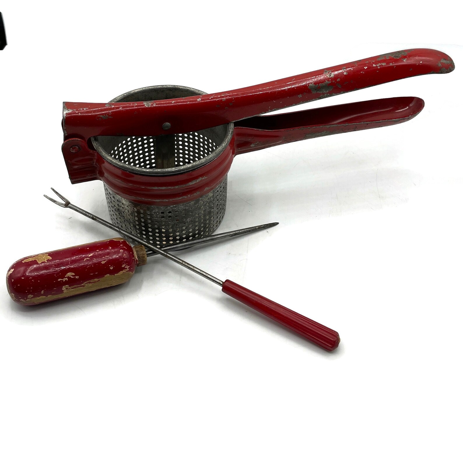 Vintage Kitchen Utensils Red Kitchen Handy Things Potato - Etsy