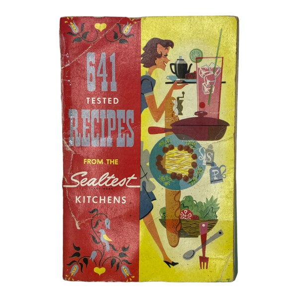 Vintage 1950s Sealtest Cookbook, 641 Tested Recipes from the Sealtest Kitchens, 1954, Advertising Cook Book, National Dairy Products