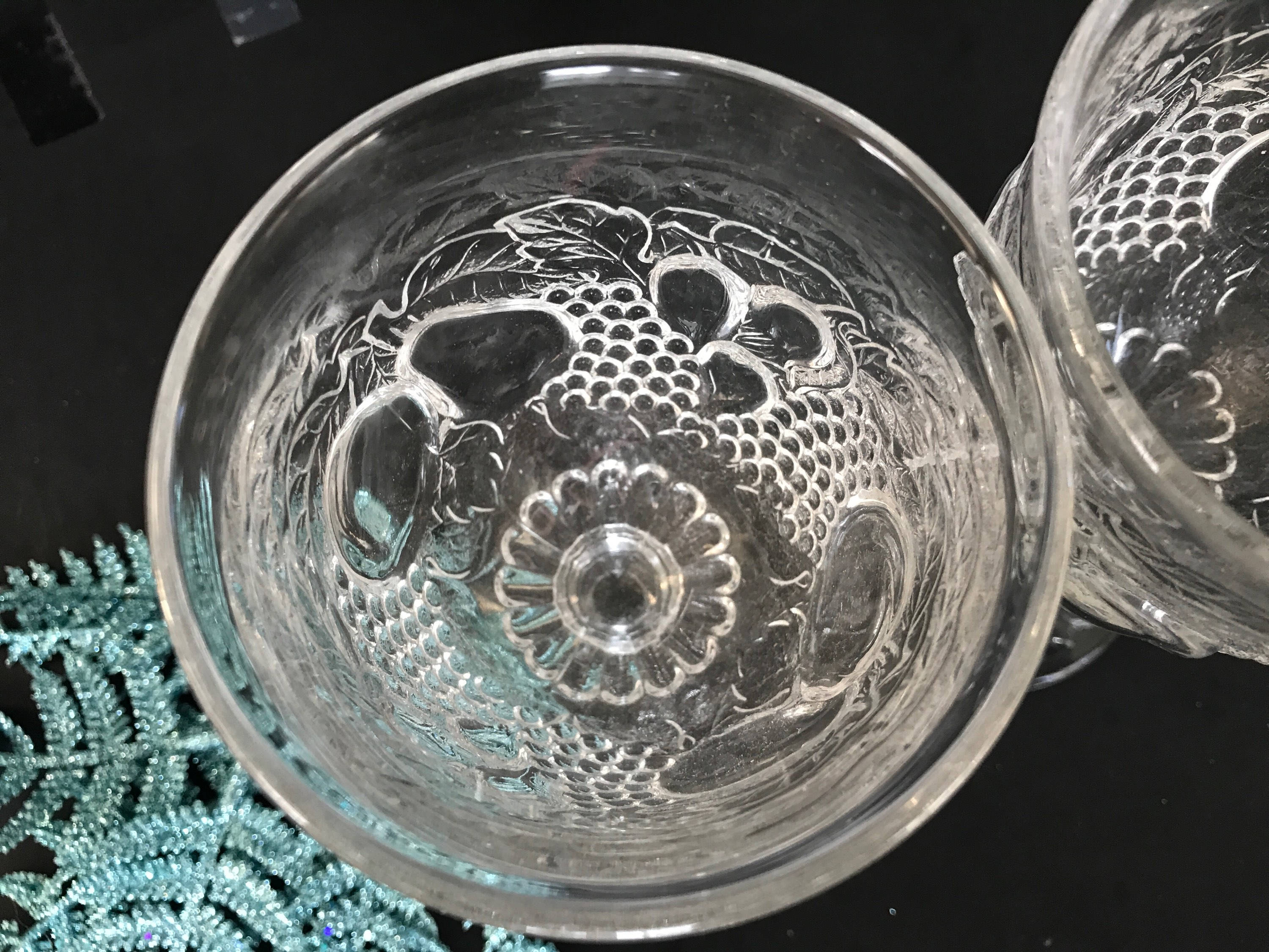 Vintage Westmoreland Della Robbia Clear Goblets Glassware Etsy