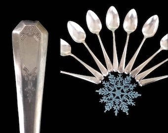 Avalon Cabin Pattern Teaspoons by William Rogers Silverplate Avalon Cabin Pattern Teaspoons by William Rogers Silverplate
