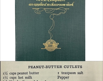 Livre de cuisine vintage 1928, Un manuel de cuisine en 12 chapitres, Appliqué au travail en classe, Proctor and Gamble, École de cuisine, Recettes insolites
