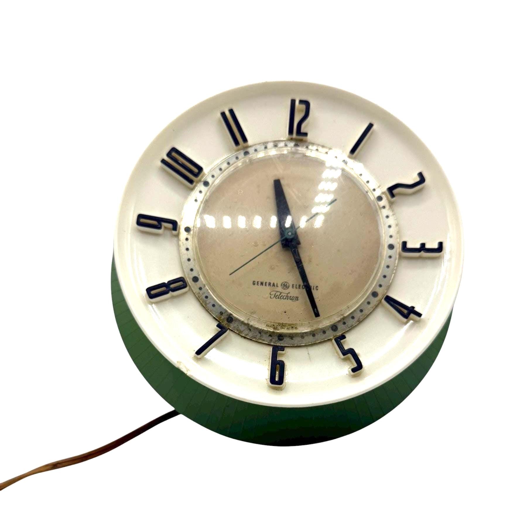 ビンテージクロック GE製 ミッドセンチュリー Vintage GE Telechron Wall Clock, Mid-century Modern Decor, Non