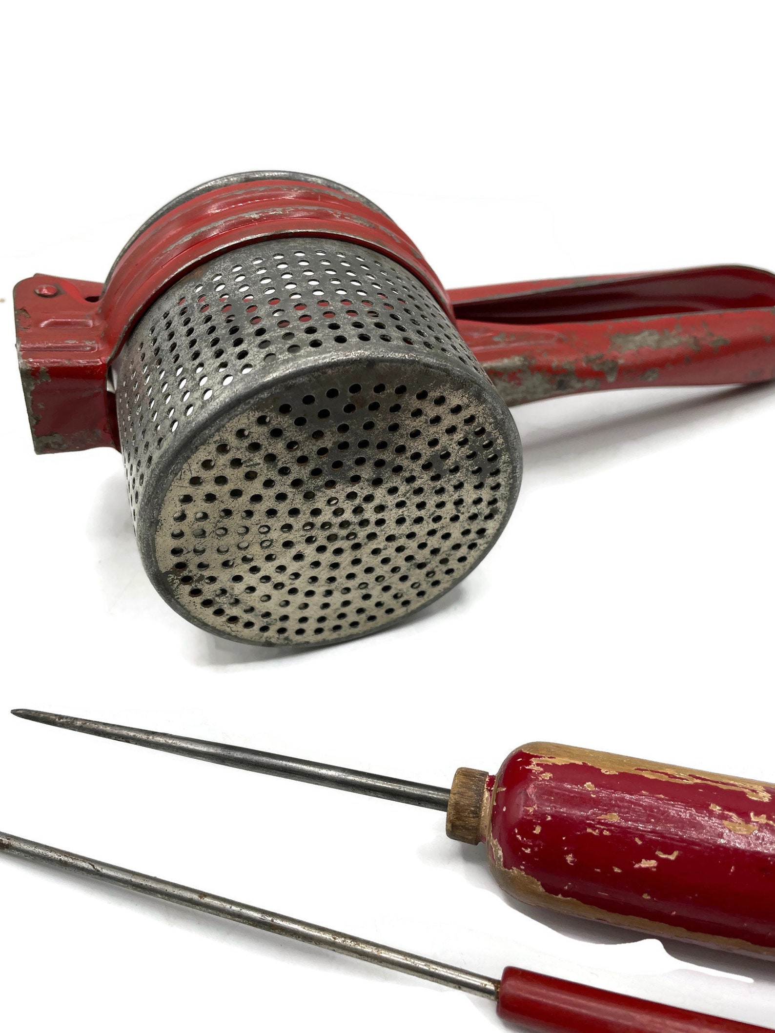 Vintage Kitchen Utensils Red Kitchen Handy Things Potato - Etsy
