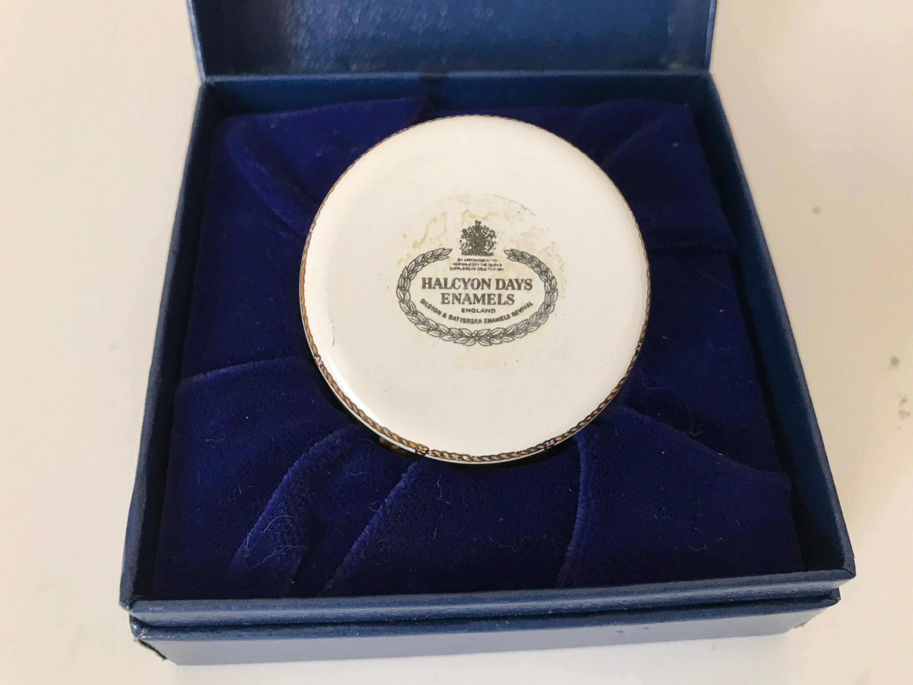 Vintage Enamel Box Halcyon Days Enamels Dated Trinket Box I Etsy UK