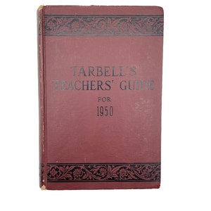 Vintage 1950 Book, Tarbell&#39;s Teachers&#39; Guide, The International Bible Lessons for Christian Teaching, Hardcover Religious Book, Church Books