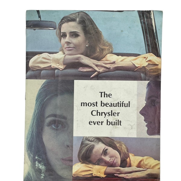 Vintage 1960s Car Dealer Brochure, 1964 Chrysler New Yorker, 60s Luxury Car, Automobilia, Car Photography, Auto Advertising, Memorabilia