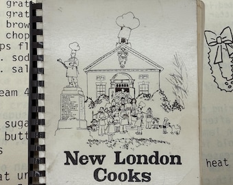 Libro de cocina comunitario "New London Cooks" - Bicentenario de 1979