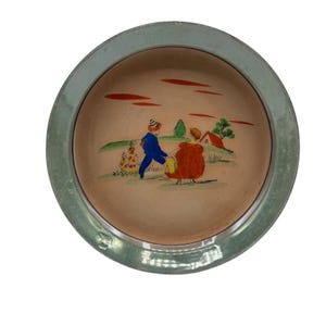 Vintage Lustreware Bowl: 1930s Art Deco Japanese Ceramic