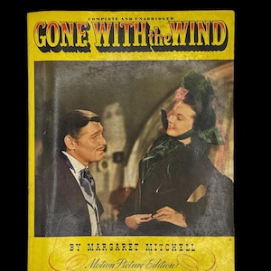 Vintage Gone with the Wind Book, Motion Picture Edition, 1940 Printing, Margaret Mitchell, Complete and Unabridged, Illustrated, Collectible