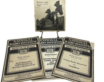 Vintage 1920s Radio Course Booklets, 1930 National Radio News, 1928 Radio-Trician Home Study Courses, CHOOSE ONE or All, Vintage Electronics