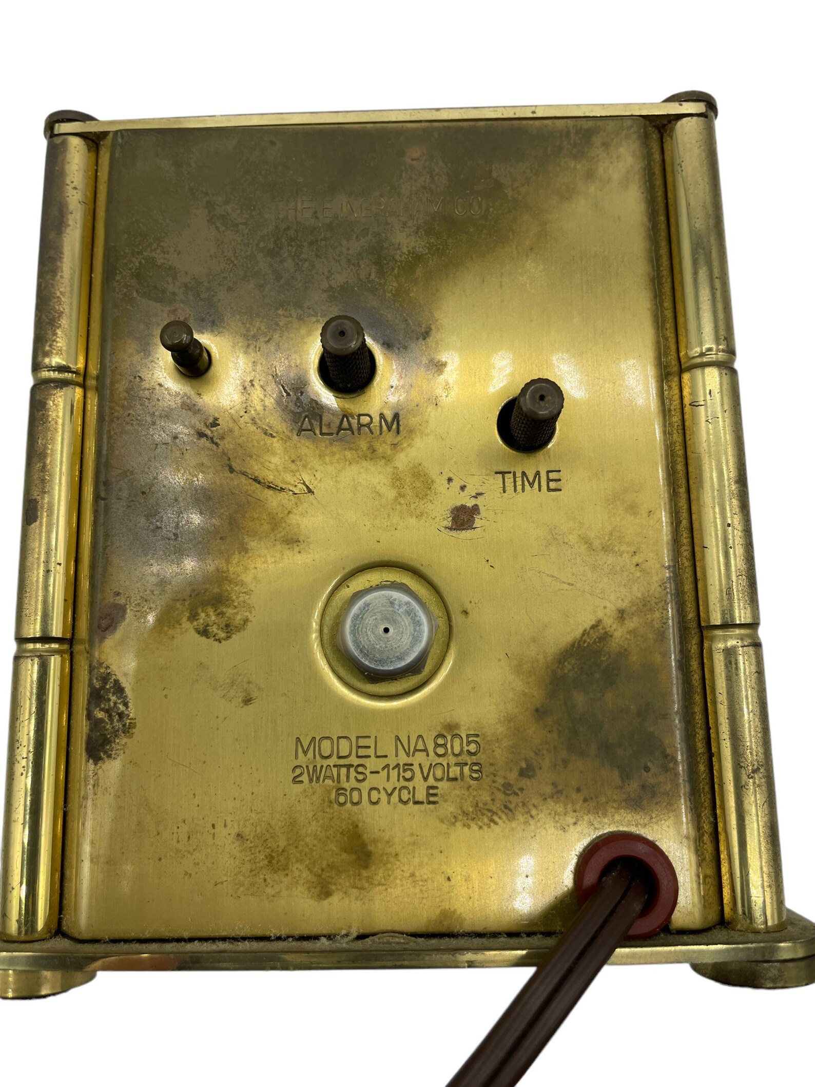 Vintage Ingraham Alarm Clock Mantle Table Clock With a Brass Etsy