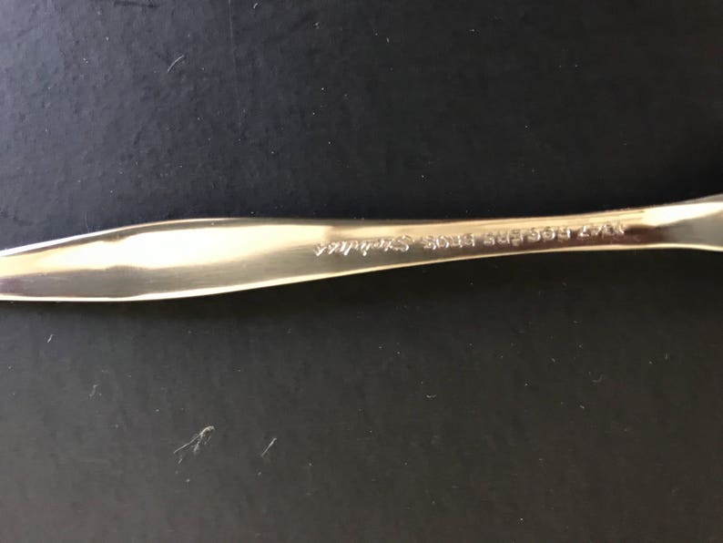 Vintage Flatware Soup Spoons 1847 Rogers Bros Stainless Mid Century Sleek Atomic Design New Never Used Minimalist Kitchen Vintage Silverware