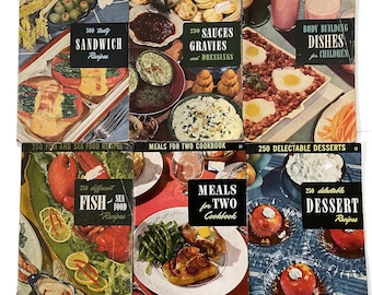 Vintage 1940s 1950s Cookbook Pamphlets, Ruth Berolzheimer, Choose One, Sandwich Recipes, Body Building Dishes for Children, Vintage Kitchen