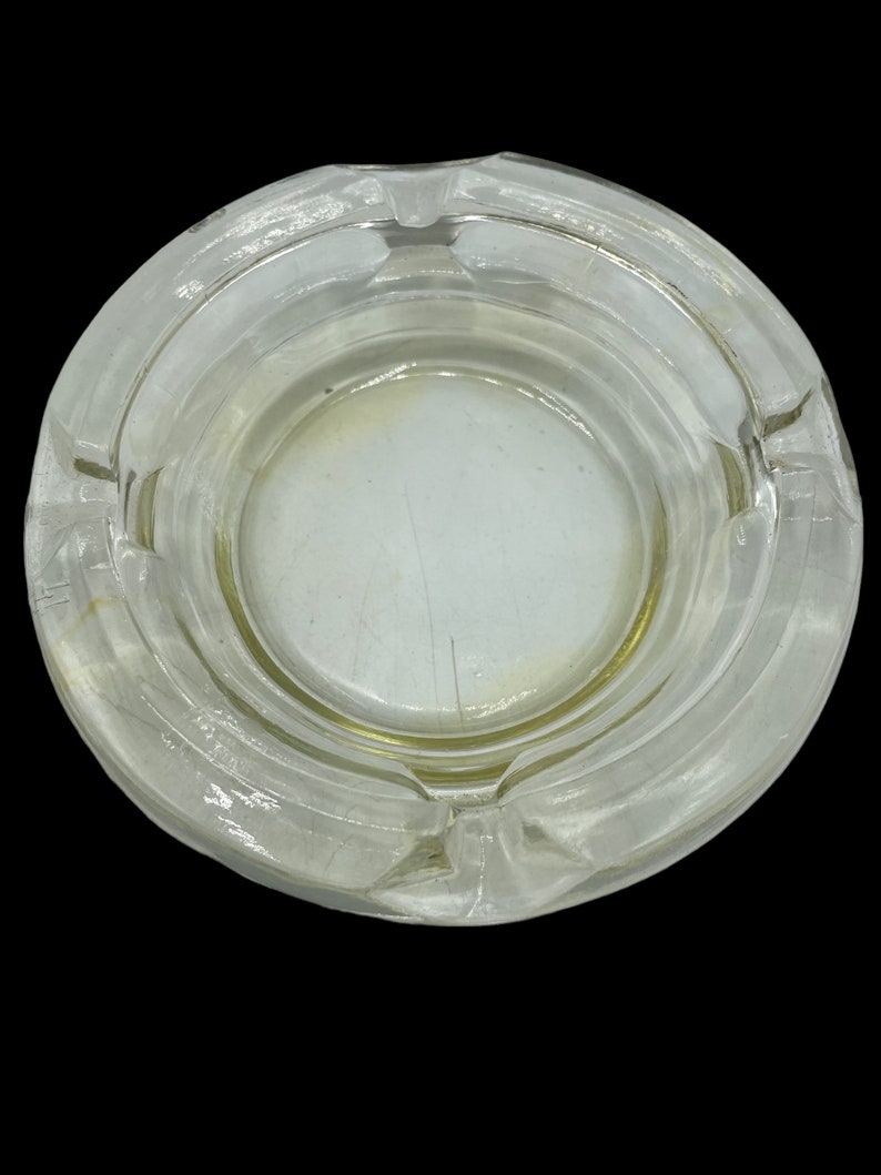 Vintage Ashtray Lot Six Glass Ashtrays Quality Inn Etsy