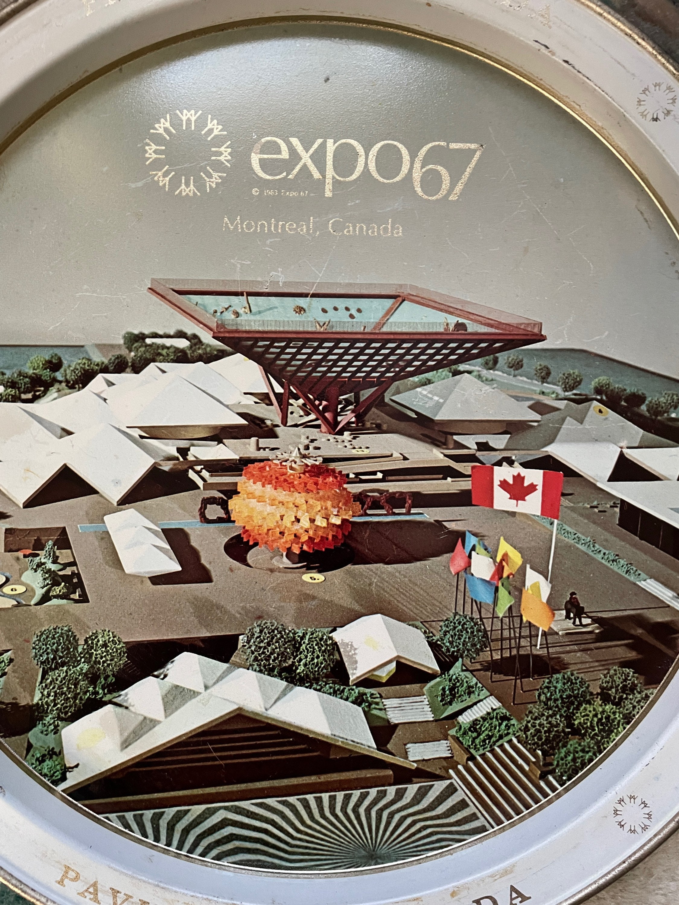 Vintage Expo 67 Montreal Tin Tray: Canada Pavilion Souvenir - Etsy