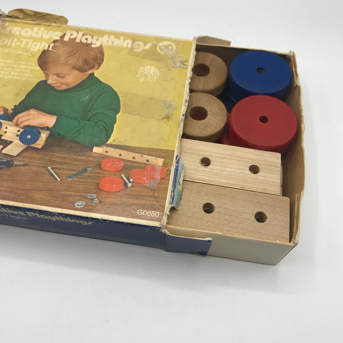 Vintage Wood Toy Creative Playthings Bolttight Wooden Car Etsy