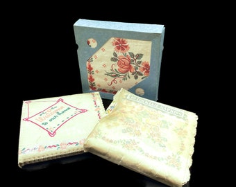 Vintage Floral Cocktail Servietten - 1940er Jahre NOS Party Decor