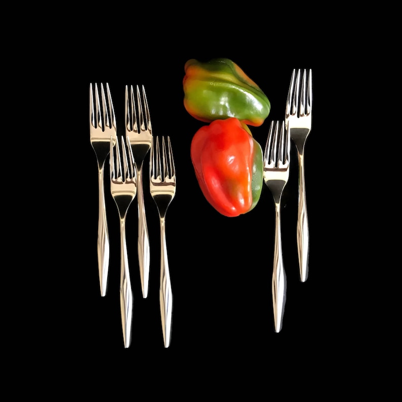 Vintage Flatware Soup Spoons 1847 Rogers Bros Stainless Mid Century Sleek Atomic Design New Never Used Minimalist Kitchen Vintage Silverware