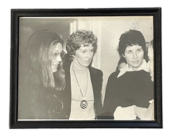 Vintage 1960s Photo of Gloria Steinem and Ella Grasso, First Woman Governor of Connecticut, Womens Liberation Lib, Framed