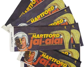 Vintage 1985 Hartford Jai-Alai Program: Berenson's Fronton Memorabilia