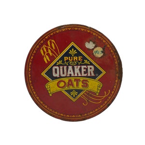Vintage 1983 Quaker Oats Tin: Limited Edition Oatmeal Cookie Recipes