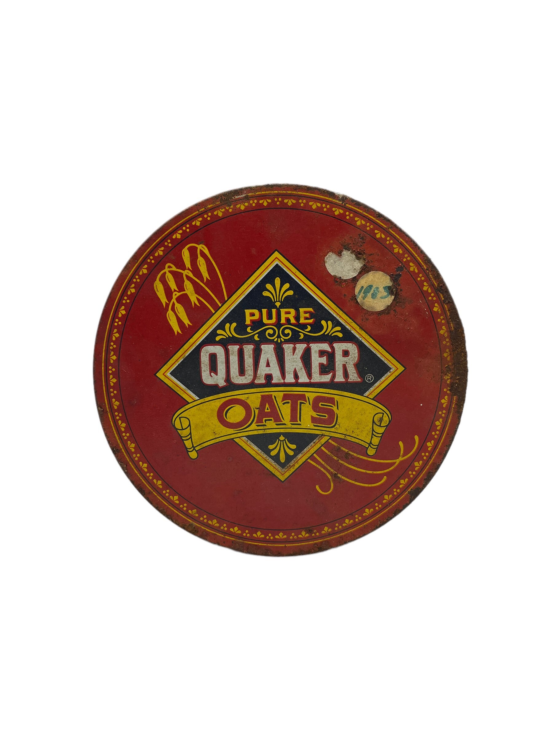 PRICE LOWERED RARE ORIGINAL 1896 Quaker Oats Container Like Cracker Barrel  Decor