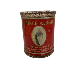 Vintage Prince Albert Tobacco Tin: Rustic Tobacciana Storage