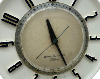 Vintage GE Telechron Wall Clock, Mid-century Modern Decor, Non