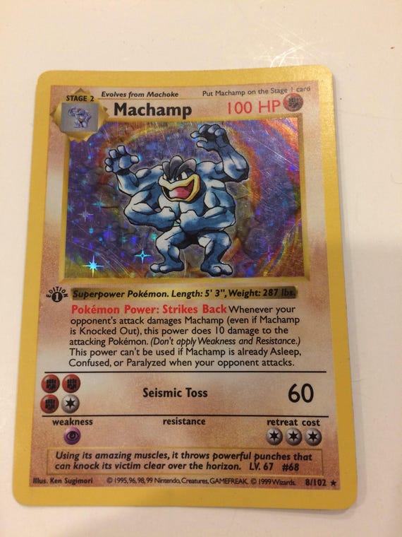 Pokemon HD: Original Machamp Pokemon Card Value