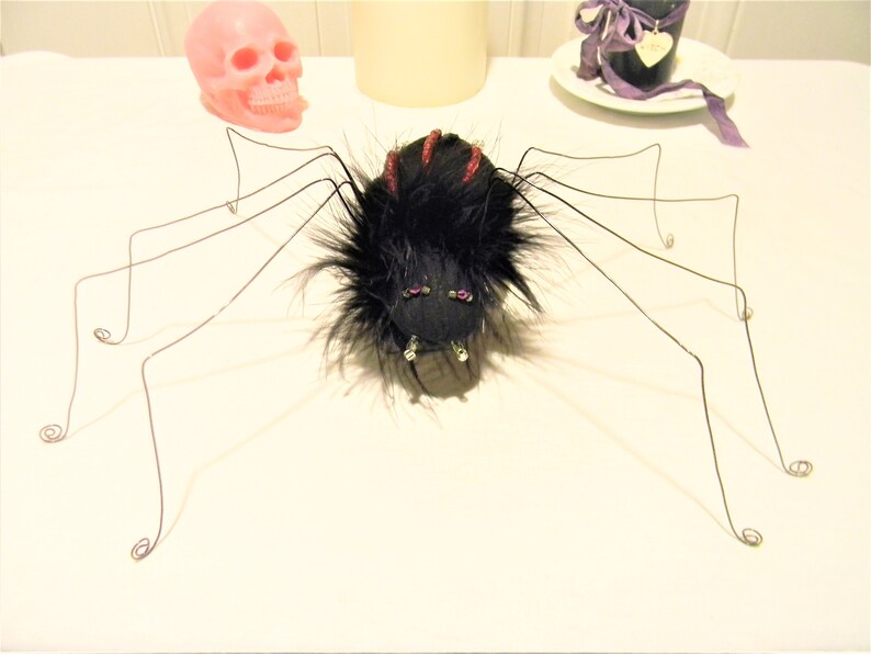 Handmade Wire Spider Decor Textile Spider Art Soft Sculpture - Etsy