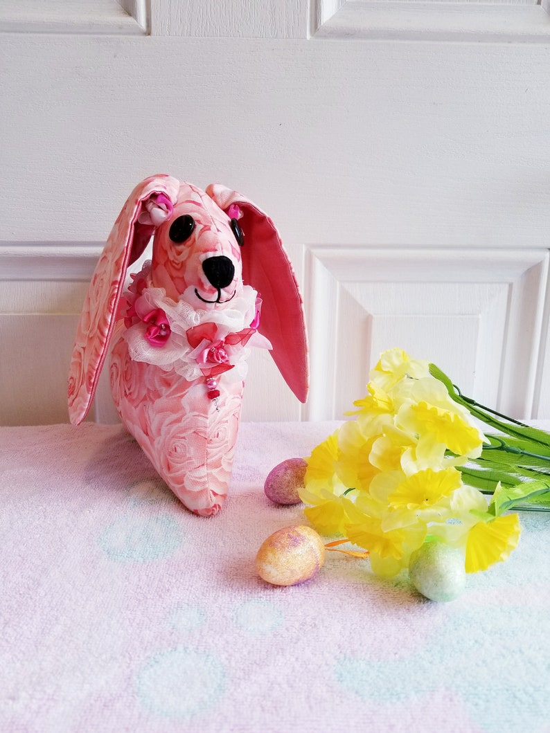 Easter Bunny Stuffed Animal Easter Decor Home Decor Etsy