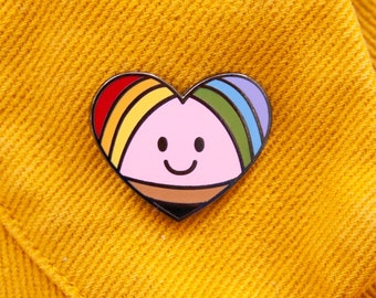 Rainbow Pride Heart • Enamel pin • You're Welcome Club