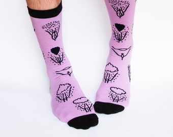 Vulva Diversity Socks • Lilac • The Vulva Gallery