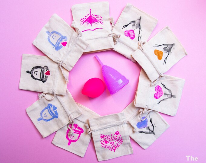 Menstrual Cup Bag Menstrual Cup Pouch the Vulva Gallery Etsy