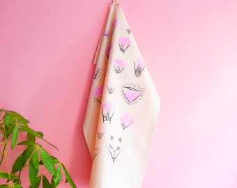 Tea Towel • Vulva Diversity • Organic cotton • The Vulva Gallery