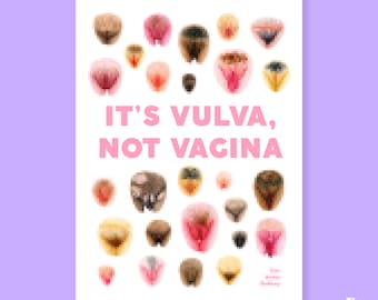 Art Print • It's Vulva, Not Vagina • The Vulva Gallery