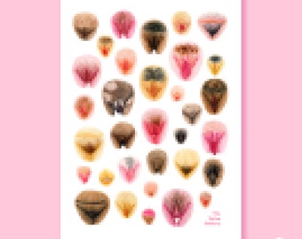 Large Art Print • Vulva Variety II • The Vulva Gallery