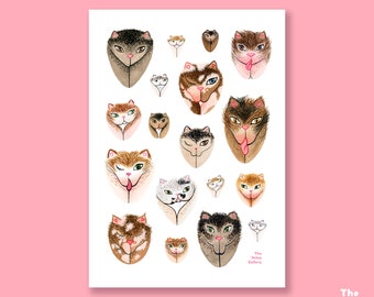Art Print • Vulvacats • The Vulva Gallery