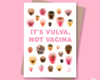 Postcard • It's Vulva, Not Vagina • The Vulva Gallery