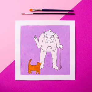 Heureuse grand-mère • Illustration originale • Club You're Welcome