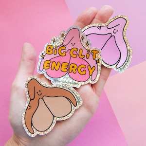 Sticker • Glitter Clitoris • You&#39;re Welcome Club x The Vulva Gallery