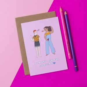Postcard • Always Ask for Consent • You're Welcome Club