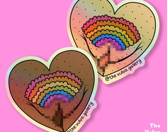 Sticker • Rainbow Vulva • Duo Set • The Vulva Gallery